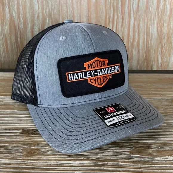 Harley Davidson Bar & Shield Patch Hat - Richardson 112 - Picture 3 of 8